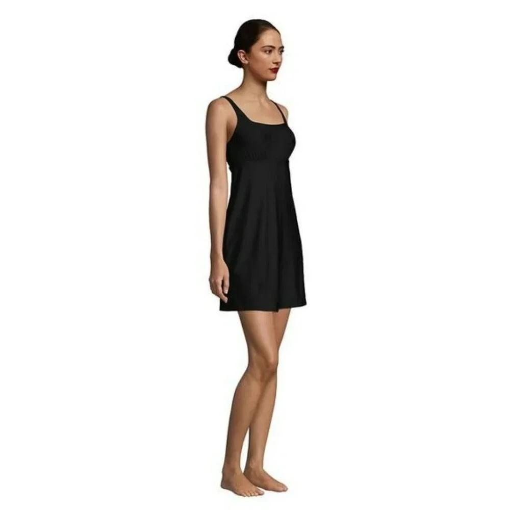 Lands end square neck swim dress dresskini size 6